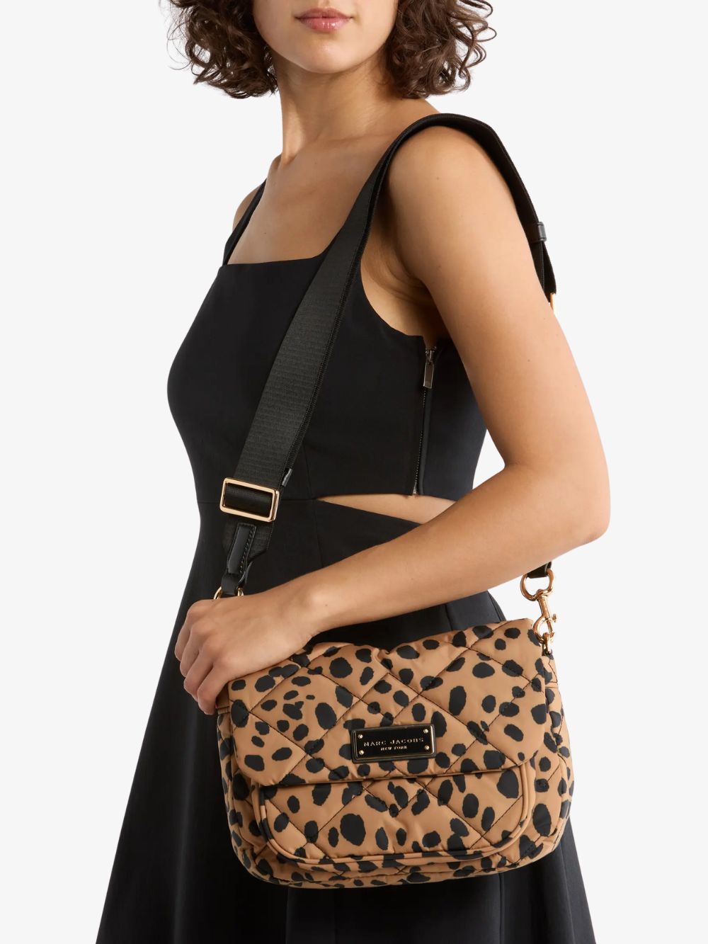 Bolso crossbody acolchado con diseño Cheetah