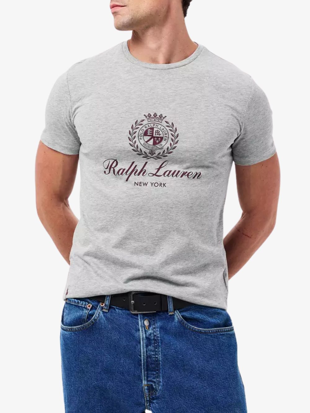Playera gris logo M