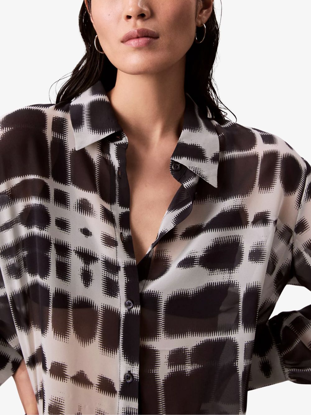 Blusa ligera Chiffon Print
