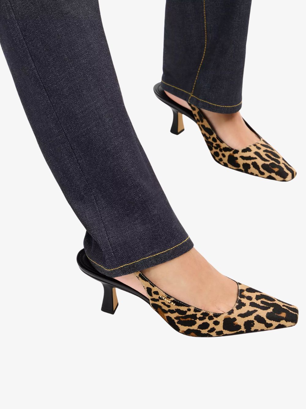 Zapatillas Slingback estampado de leopardo