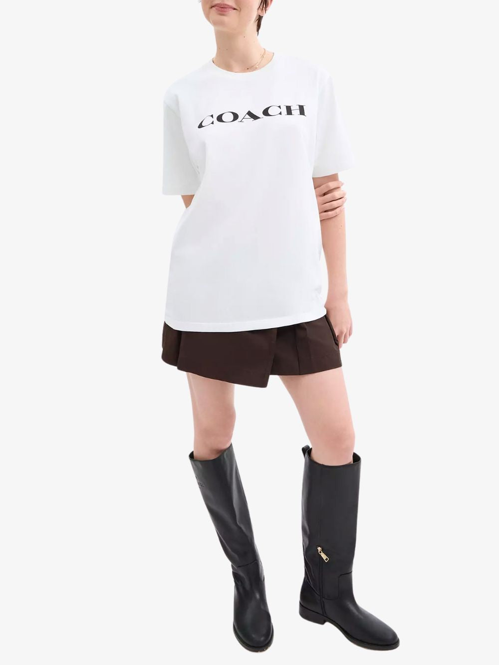 Playera de algodón con logo impreso de mujer M