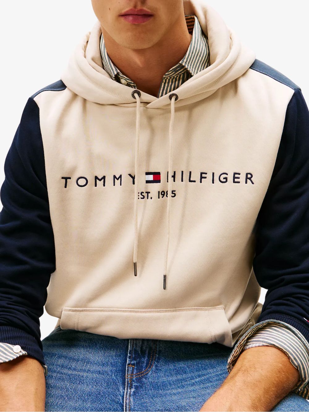 Sudadera hoodie Colorblock