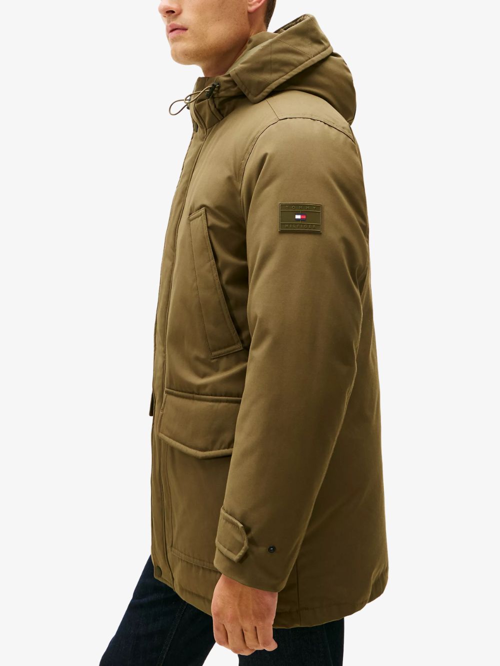 Parka de plumas con gorro