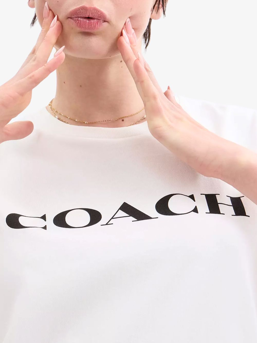 Playera de algodón con logo impreso de mujer M