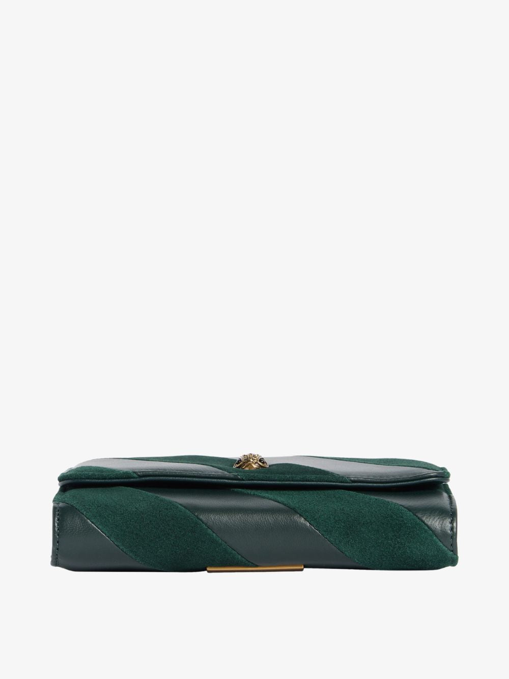 Cartera en piel con cadena Soho verde