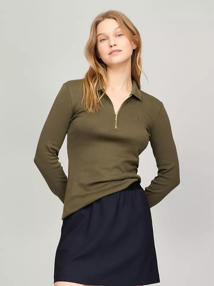 Tommy Hilfiger Playera tipo polo de manga larga