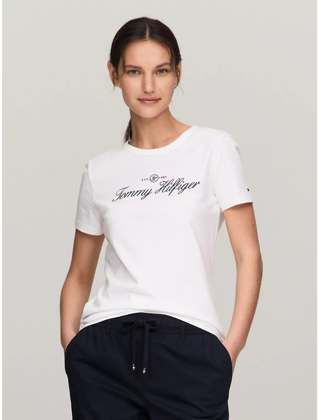 Tommy Hilfiger Playera con firma bordada