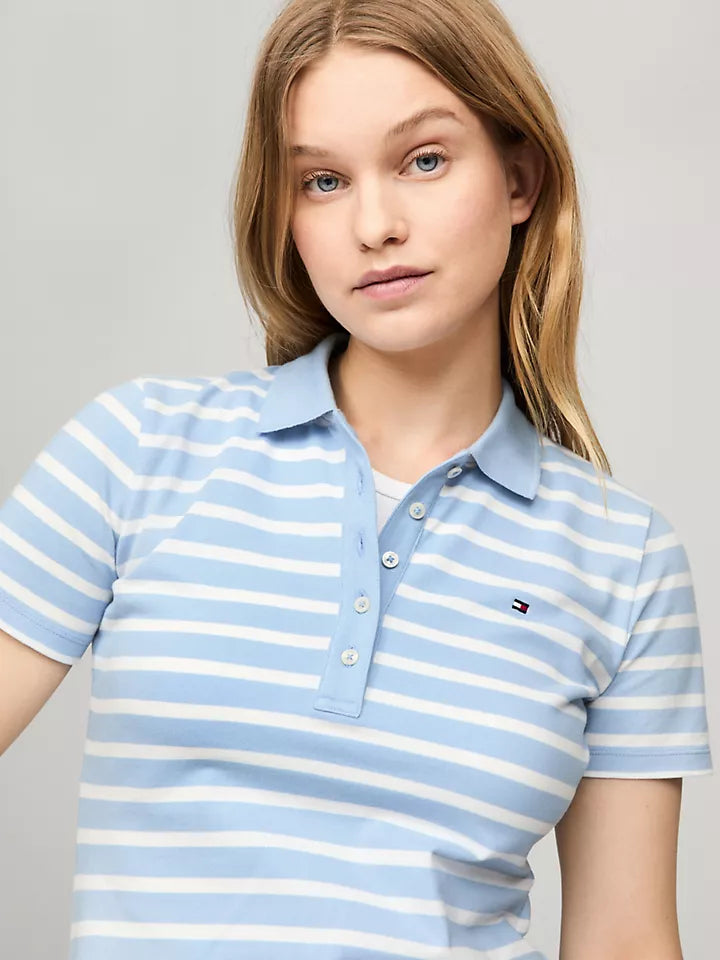 Tommy Hilfiger Playera tipo polo con rayas