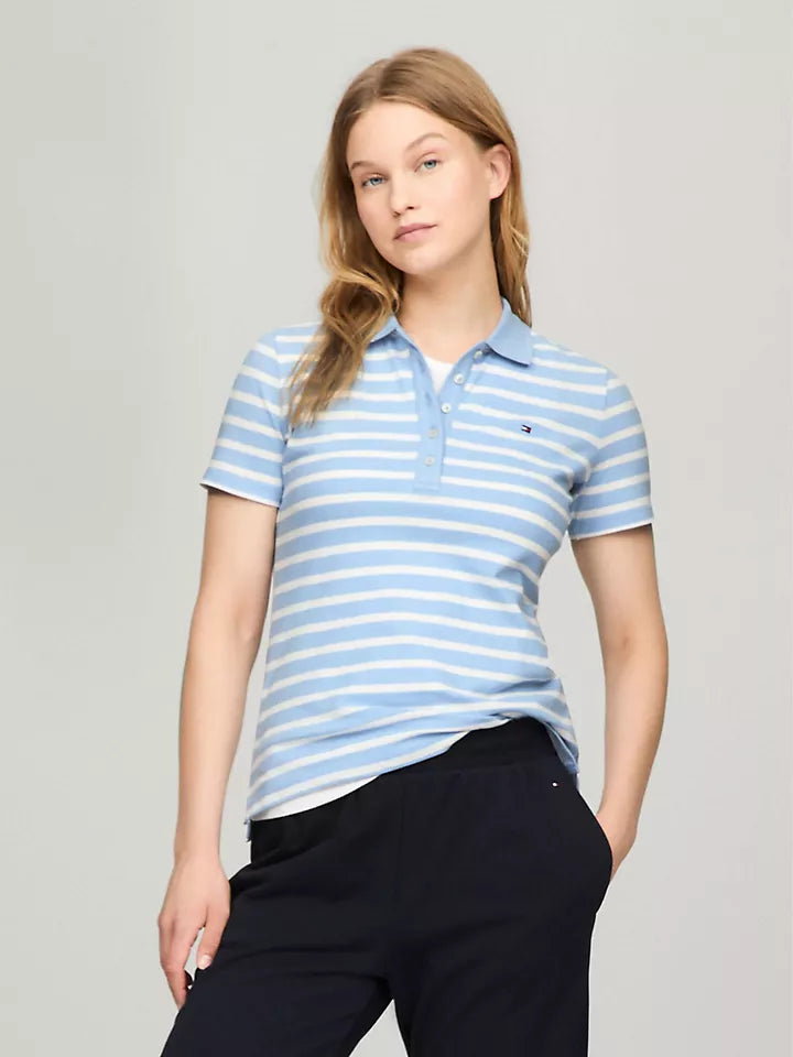 Tommy Hilfiger Playera tipo polo con rayas