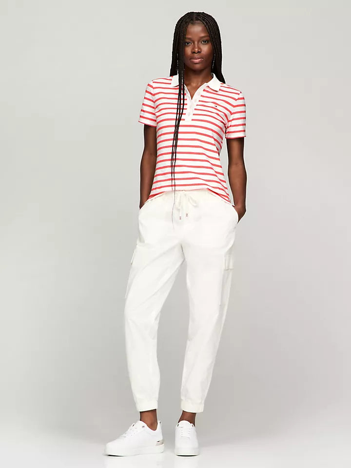 Tommy Hilfiger Playera tipo polo con rayas