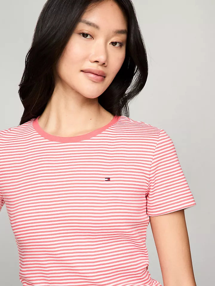 Tommy Hilfiger Playera de cuello redondo con rayas