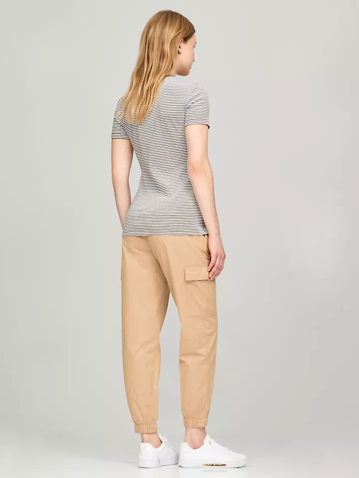 Tommy Hilfiger Playera de cuello redondo con rayas