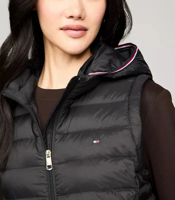 Tommy Hilfiger Chaleco puffer con gorro