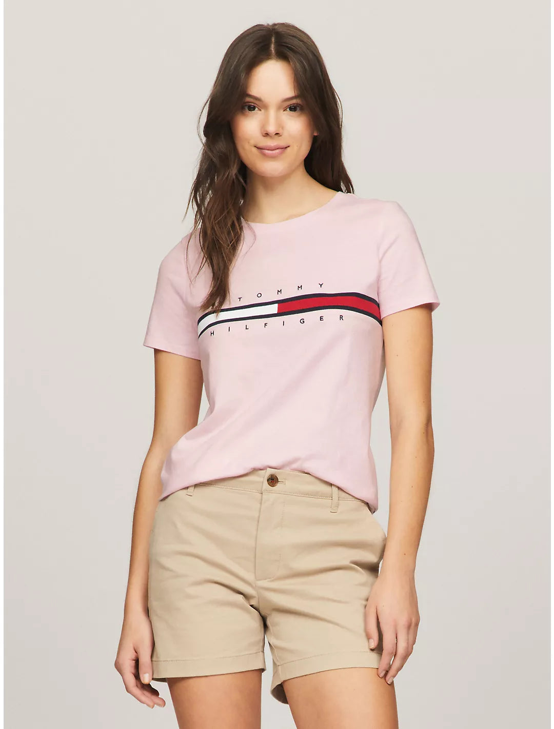 Tommy Hilfiger Playera con logo de rayas bordadas