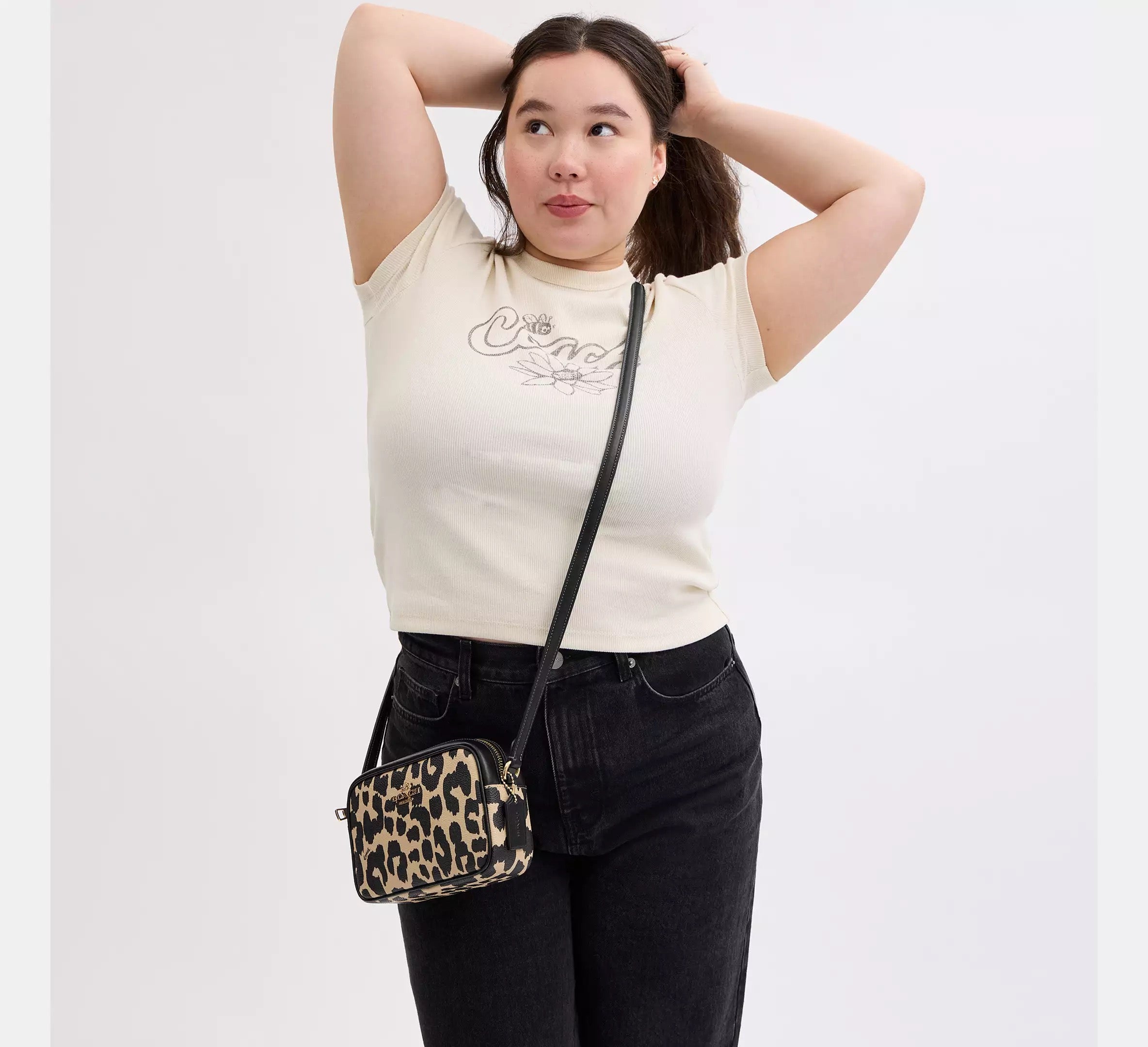 Coach Crossbody Camera animal print