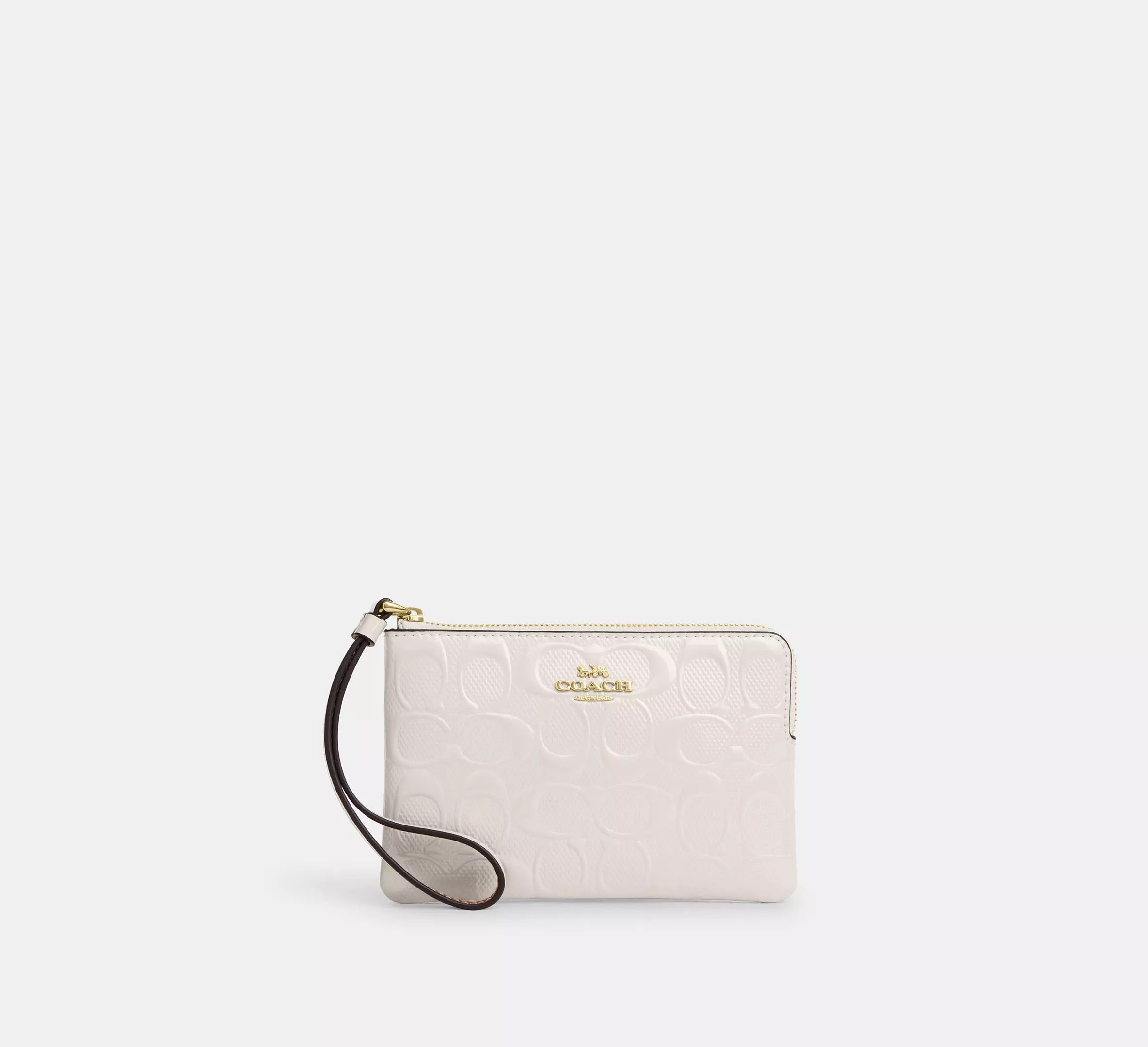 Coach Wristlet con monograma en relieve