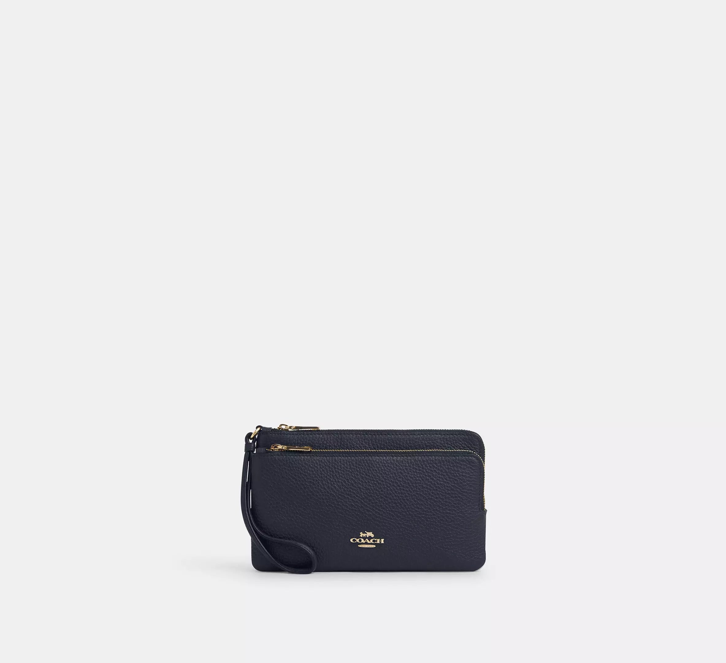 Coach Wristlet doble cierre grande