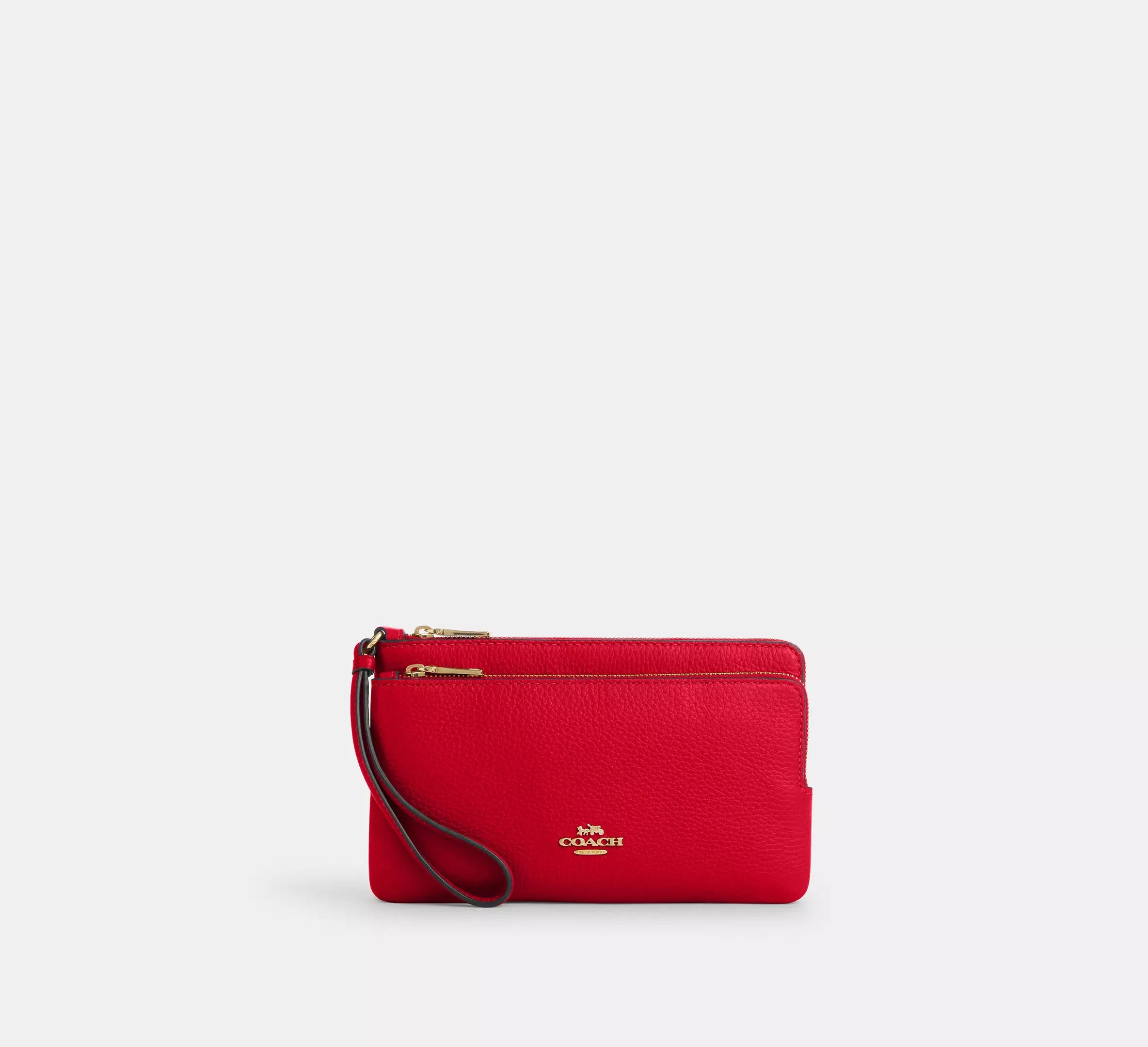 Coach Wristlet doble cierre grande