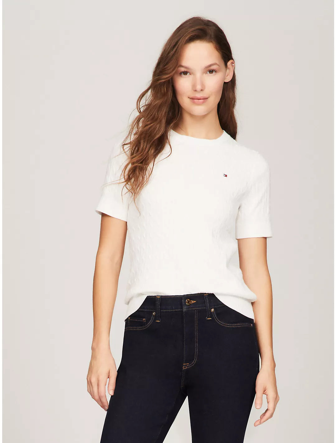 Tommy Hilfiger Playera de manga corta con trenzado