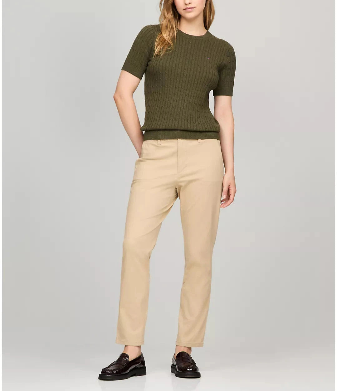 Tommy Hilfiger Playera de manga corta con trenzado