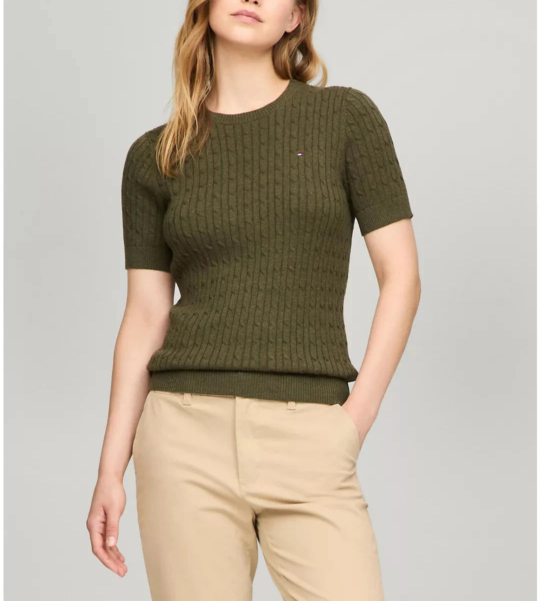 Tommy Hilfiger Playera de manga corta con trenzado
