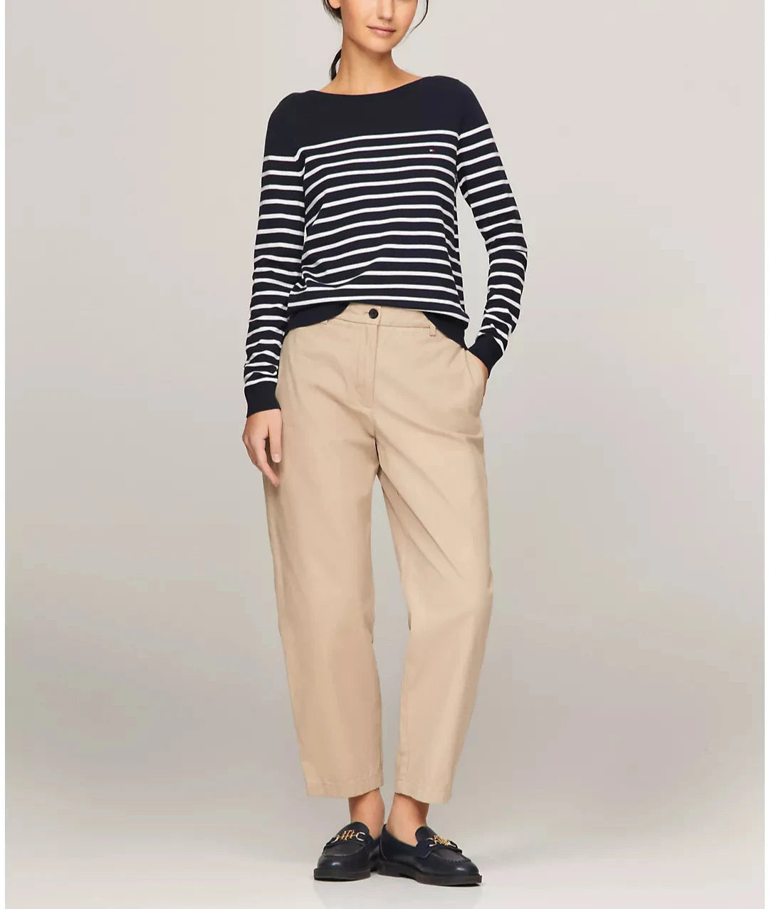 Tommy Hilfiger Suéter a rayas con cuello