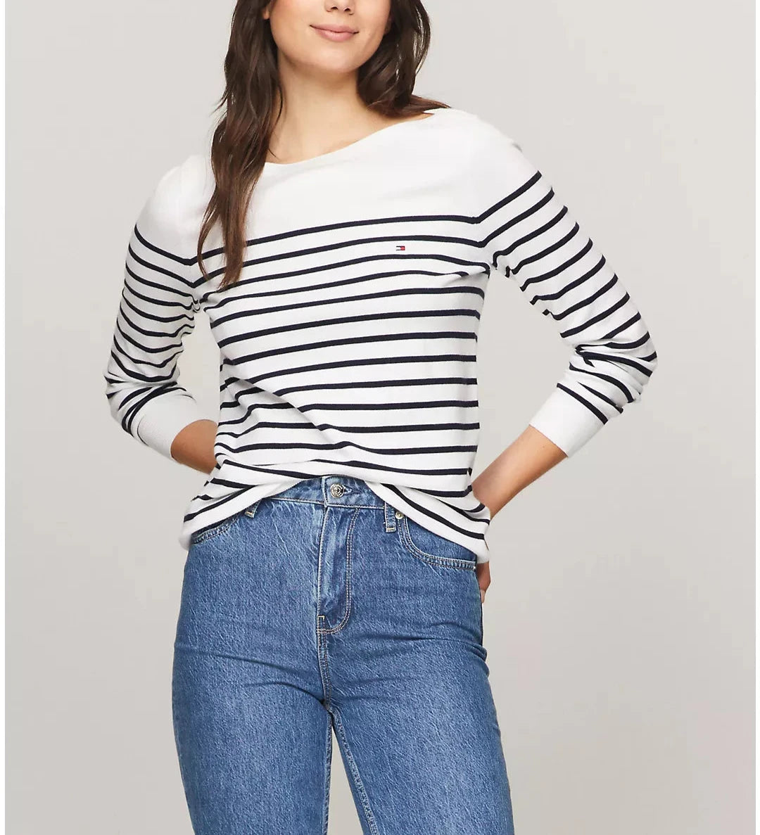 Tommy Hilfiger Suéter a rayas con cuello