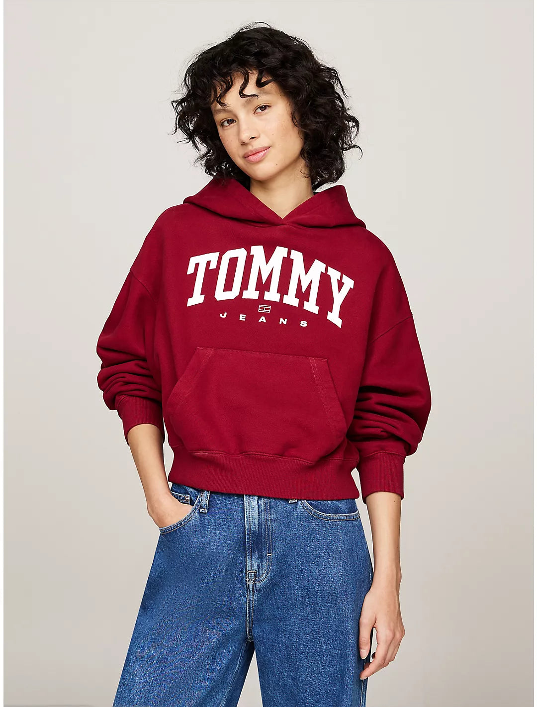 Tommy Jeans Hoodie TJ Varsity logotipo estampado