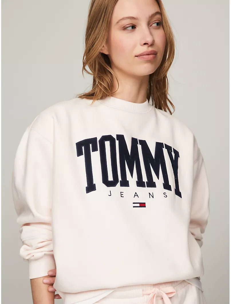Tommy Jeans Sudadera TJ Varsity logotipo bordado