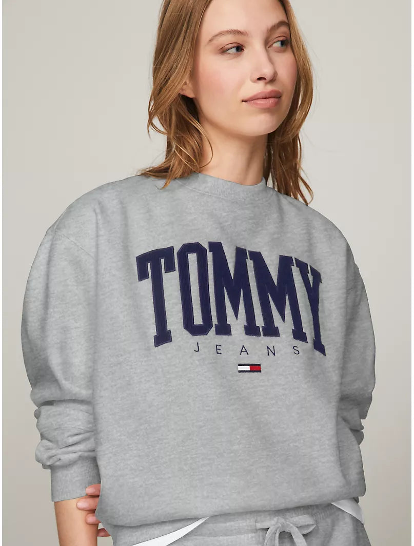 Tommy Jeans Sudadera TJ Varsity logotipo bordado