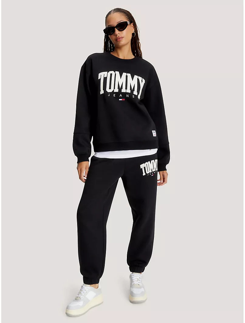 Tommy Jeans Sudadera TJ Varsity logotipo bordado
