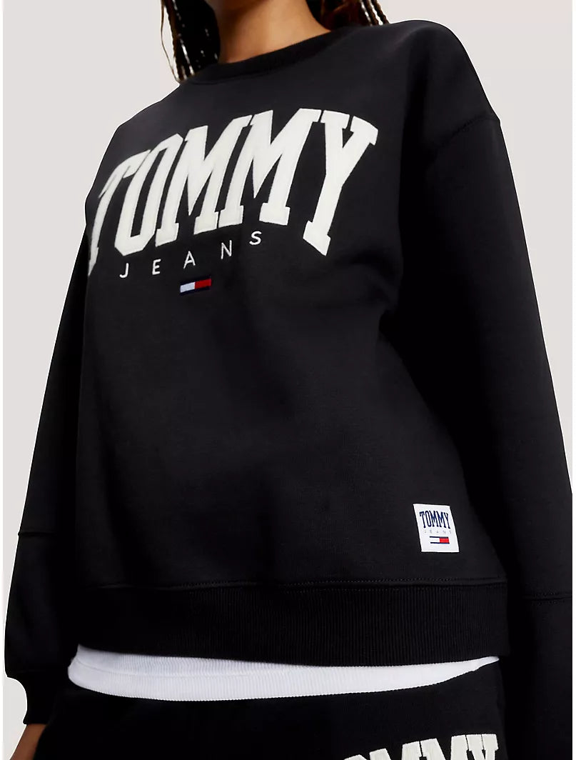 Tommy Jeans Sudadera TJ Varsity logotipo bordado