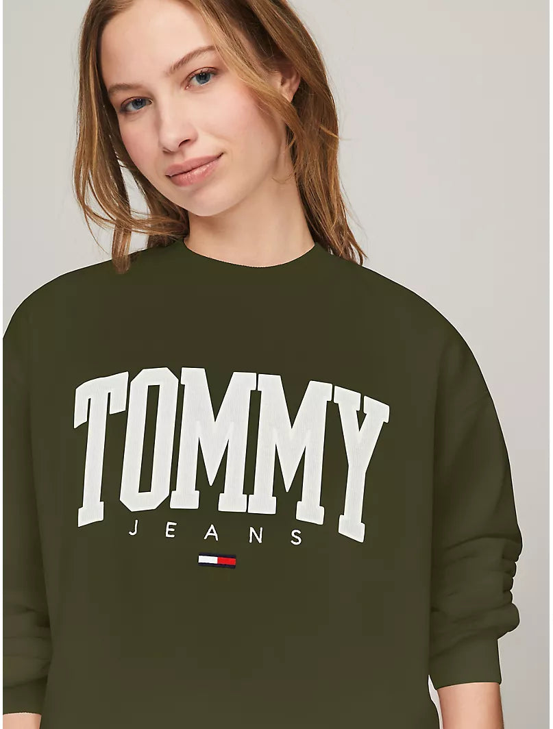 Tommy Jeans Sudadera TJ Varsity logotipo bordado