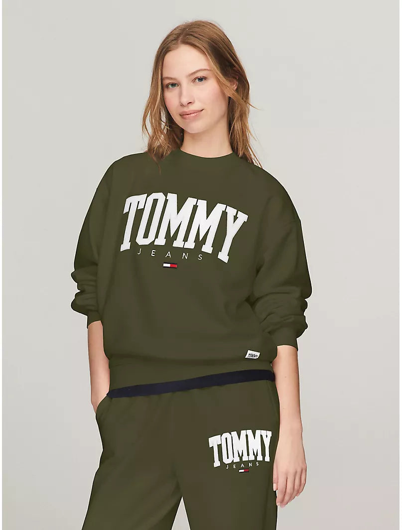 Tommy Jeans Sudadera TJ Varsity logotipo bordado